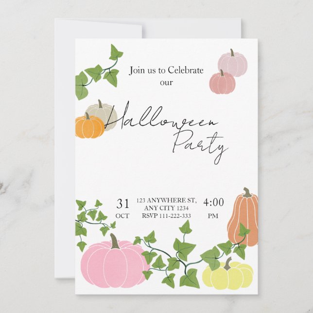 INVITACIONES DE HALLOWEEN (Anverso)