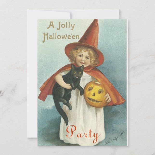 Invitaciones de Halloween antiguas (Anverso)