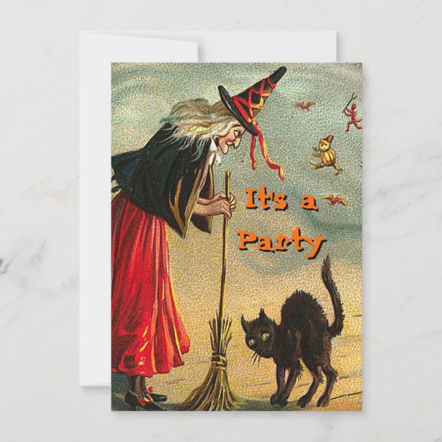 Invitaciones de Halloween antiguas (Anverso)