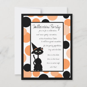 Invitaciones de Halloween con cama