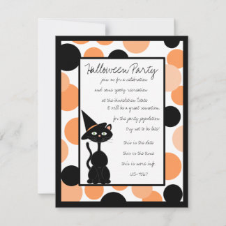 Invitaciones de Halloween con cama