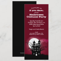 Invitaciones de Halloween de la Casa Red Sky inqui