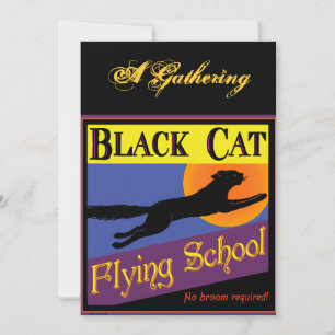 Invitaciones de Halloween de la Escuela de Vuelo d