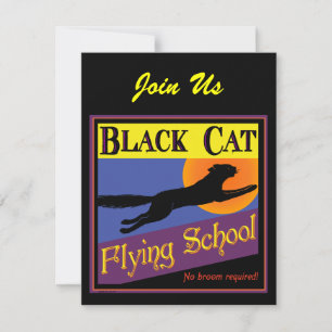 Invitaciones de Halloween de la Escuela de Vuelo d