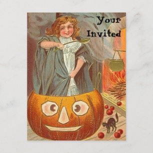 Invitaciones de Halloween del vintage
