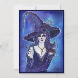 Invitaciones de Halloween Día de la bruja muerta