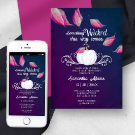 Invitaciones de Halloween Dulce 16 Fiesta de cumpl