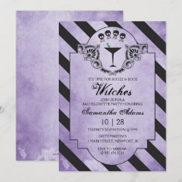 Invitaciones de Halloween para adultos Negro gótic