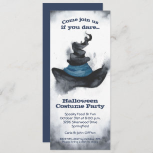 Invitaciones de Halloween para Gorras negros de la