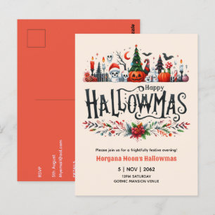 Invitaciones de Hallowmas Mezcla de Halloween y Na