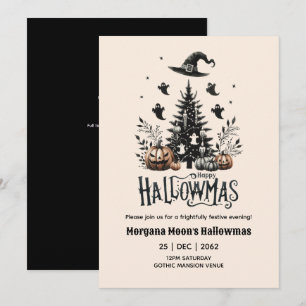Invitaciones de Hallowmas Navidades con tema espel