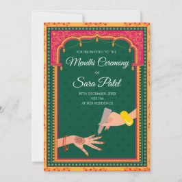 Invitaciones de henna y invitaciones de Mehendi Fi