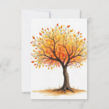 Invitaciones de hermoso árbol de otoño