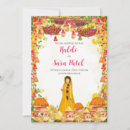 Invitaciones de Holud a Haldi e invitaciones de Ha