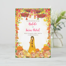 Invitaciones de Holud a Haldi e invitaciones de Ha