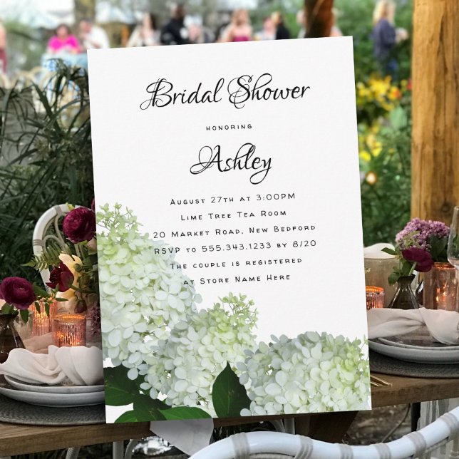 Invitaciones de Hortensias para Ducha Nupcial Flor (Subido por el creador)