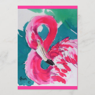 Invitaciones de Hot Flamingo "Save the Date"
