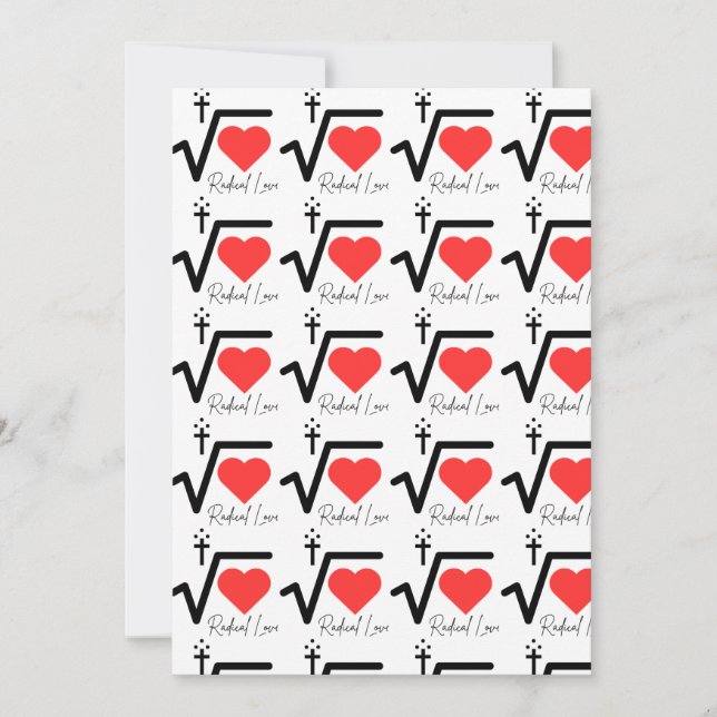 invitaciones de impresión de Amor Radical y tarjet (Anverso)