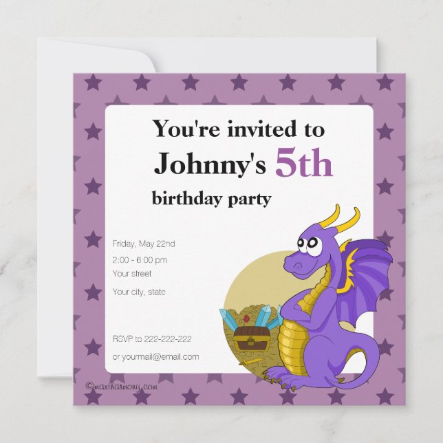 Invitaciones de impresión de cumpleaños de persona (Anverso)