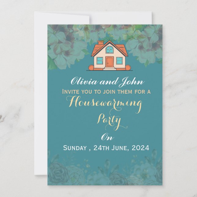 Invitaciones de inauguración de casa  (Anverso)