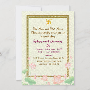 Invitaciones de inauguración de casa india