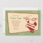 Invitaciones de intercambio de cookies de Navidade<br><div class="desc">Las galletas Navidades intercambian invitaciones con un divertido diseño de estilo retro que incluye un Santa con una bandeja de galletas. Personalizar el texto para que se ajuste a sus necesidades de fiesta.</div>