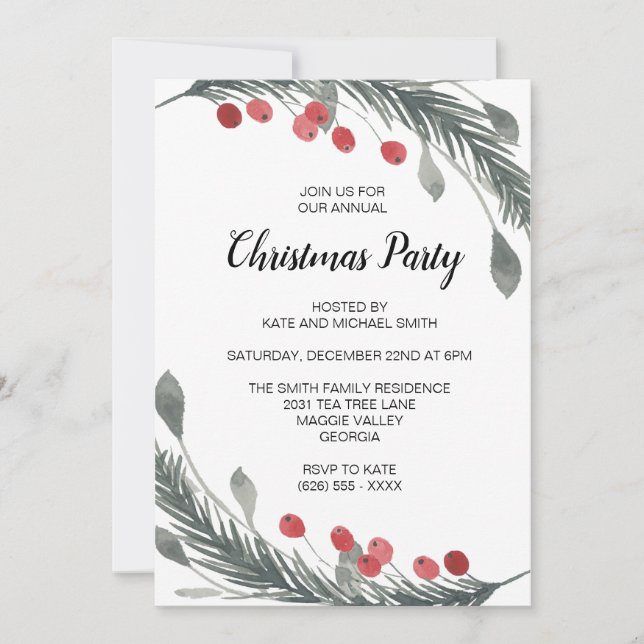 Invitaciones de invierno a Fiestas de Navidades ru (Anverso)