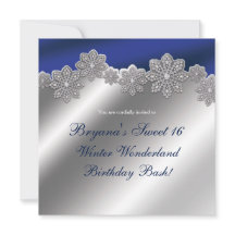 Invitaciones de invierno de copo de nieve de crist