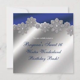 Invitaciones de invierno de copo de nieve de crist