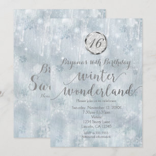 Invitaciones de invierno de copos de nieve de hiel