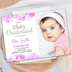 Invitaciones de invierno de ONEderland Foto de pla