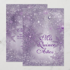 Invitaciones de invierno de Snowflake Wonderland