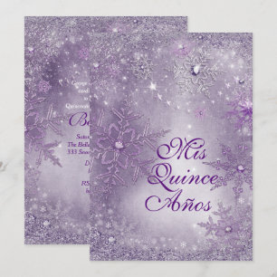 Invitaciones de invierno de Snowflake Wonderland