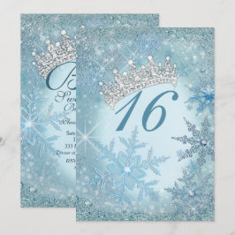 Invitaciones de invierno de Snowflake Wonderland