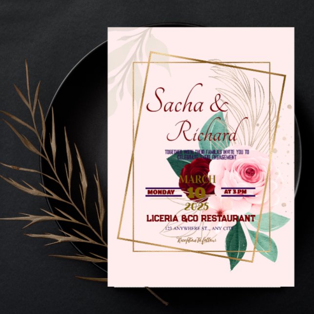 Invitaciones de Invitación de compromiso con aspec (Subido por el creador)