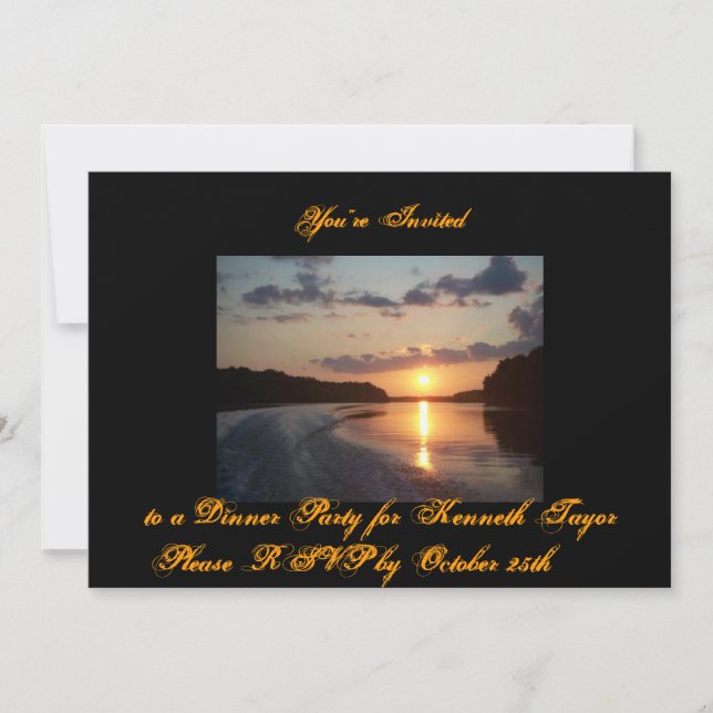 Invitaciones de invitaciones a cenas de Personaliz (Anverso)