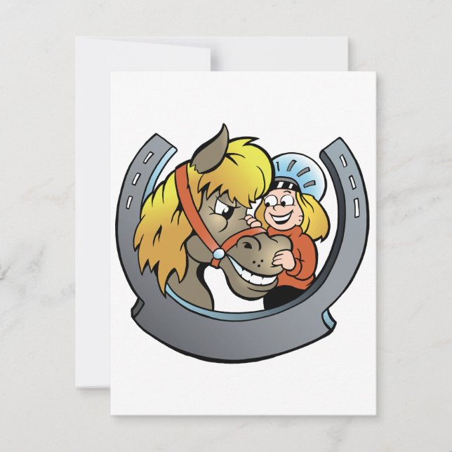 Invitaciones De Jinetes Y Caballos (Anverso)