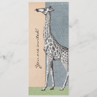 Invitaciones de jirafa y okapi antiguas