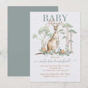Invitaciones de Kangaroo y Joey Baby Shower