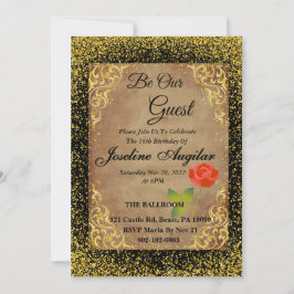 Invitaciones de La Bella y La Bestia
