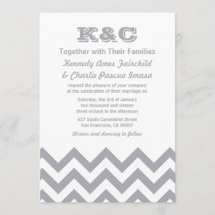 Invitaciones de la boda de Chevron