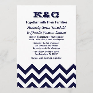 Invitaciones de la boda de Chevron