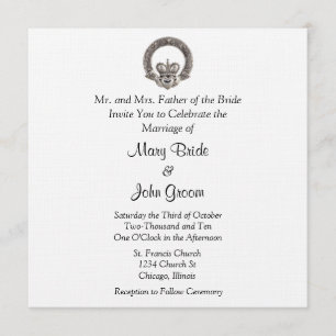 Invitaciones de la boda de Claddagh