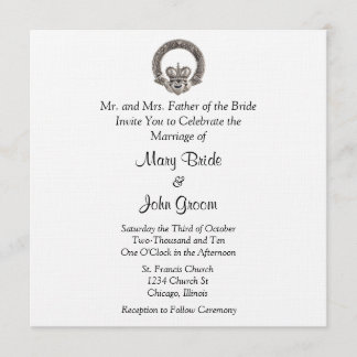 Invitaciones de la boda de Claddagh