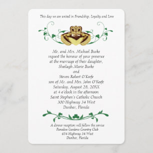 Invitaciones de la boda de Claddaugh/de Claddagh