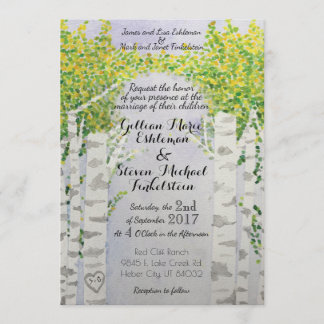 Invitaciones de la boda de la acuarela de la