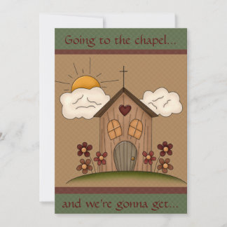 Invitaciones de la boda de la capilla del país