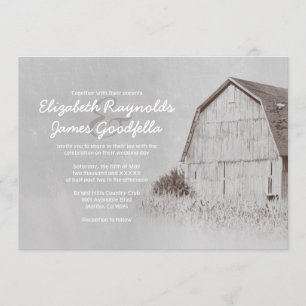 Invitaciones de la boda de la granja del país
