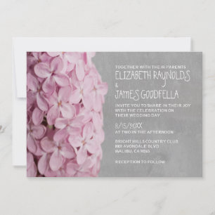Invitaciones de la boda de la lila