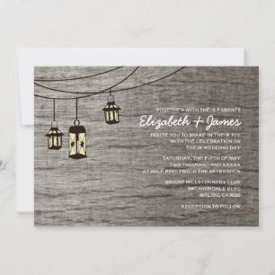 Invitaciones de la boda de la luz de la noche del